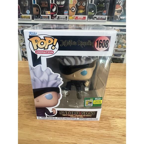 OFFICIAL SDCC STICKER Satoru Gojo Defeated Jogo Funko Pop #1608 Jujutsu Kaisen - Picture 1 of 6